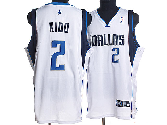 NBA Dallas Mavericks 2 Jason KIDD Authentic Home White Jersey